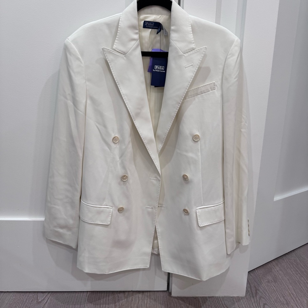 Polo Ralph Lauren Double Breasted Cream Blazer